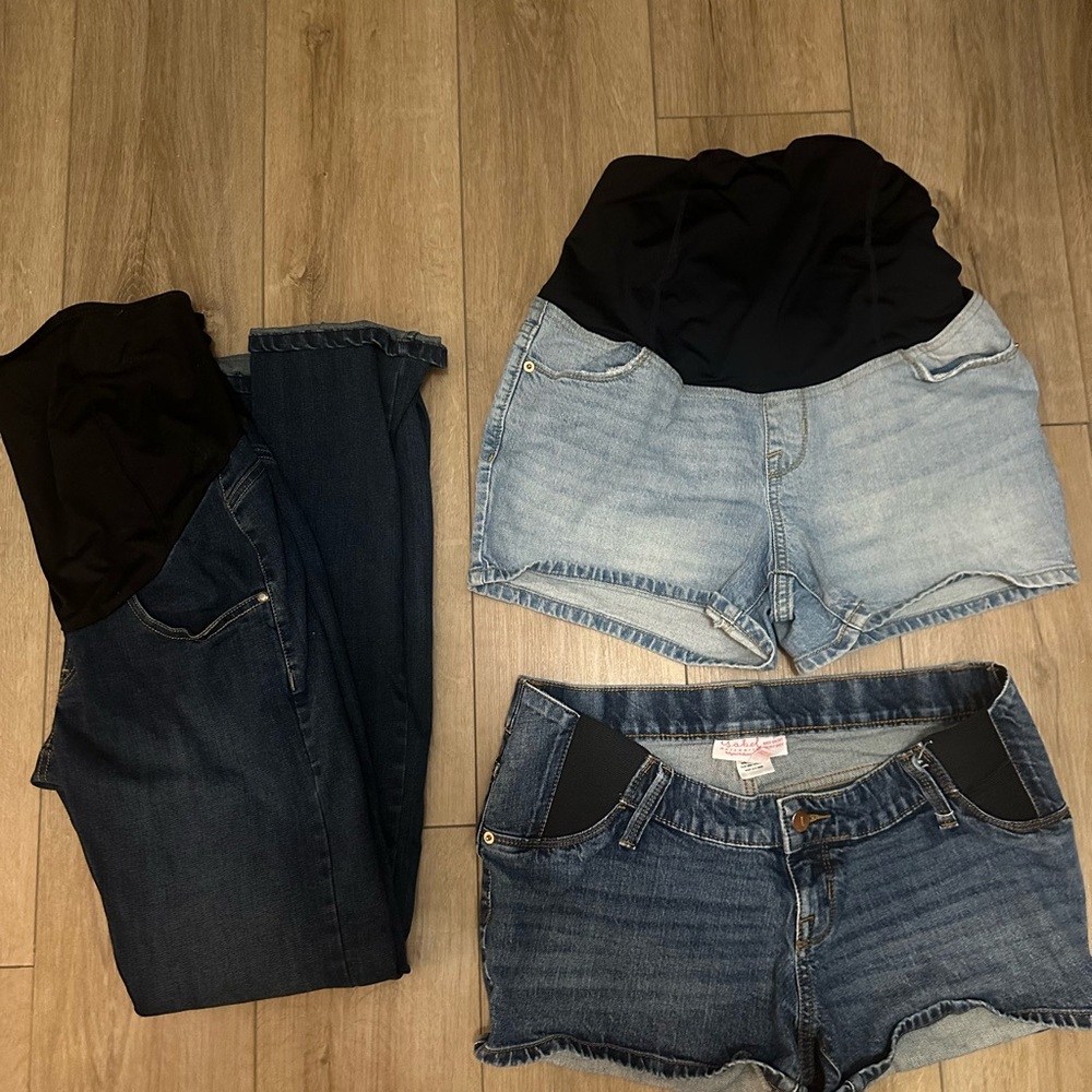 Maternity Jeans and Shorts Set